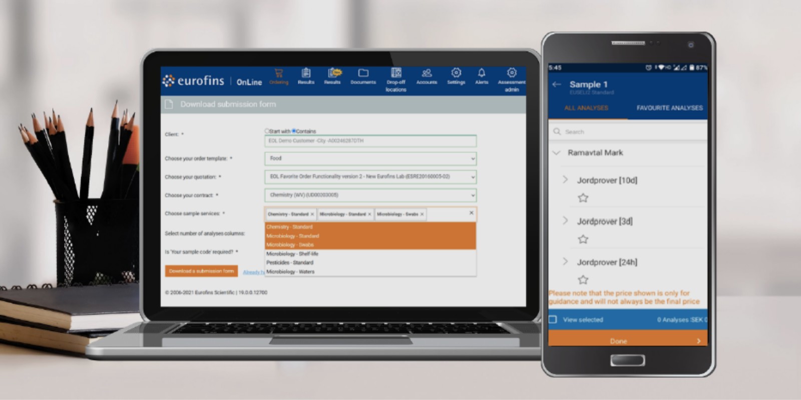 Eurofins OnLine – Analytiikka verkossa